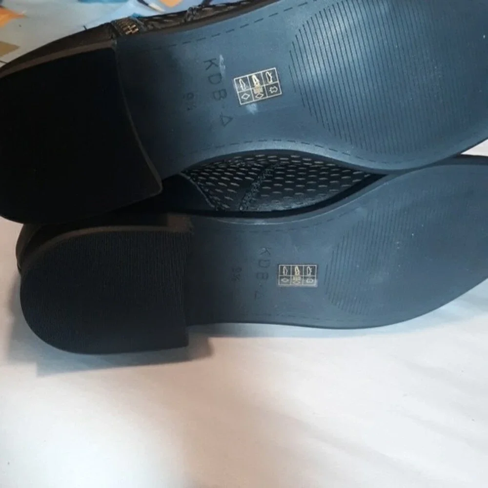 Kelsi Dagger Alaska Perforated Black Leather Booties 9.5 Ankle Boots